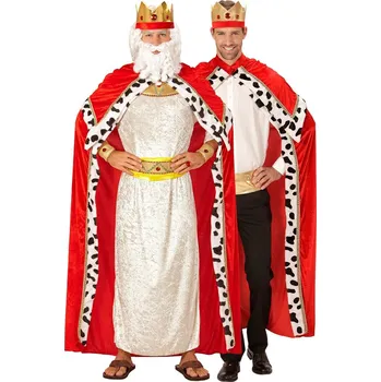 Karnevalový kostým Královský plášť s korunou - XL