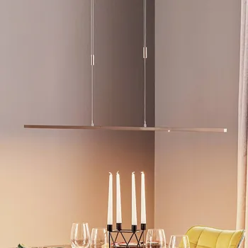 Závěsné svítidlo Quitani LED Tolu, nikl, délka 158 cm - Stropní plenum box - délka 49,5 cm, šířka 5,5 cm, výška 4,5 cm matný nikl, chrom LED 31,5 W celkem - Doprava zdarma