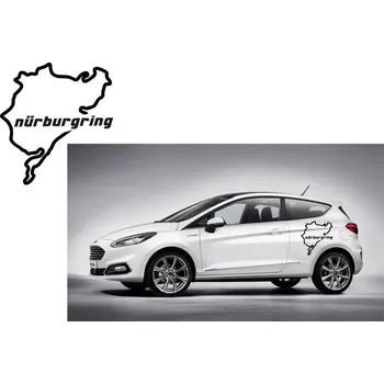 Polep vozidla Home Deco Auto nálepka Logo "Nürburgring" Mapa 50x53cm
