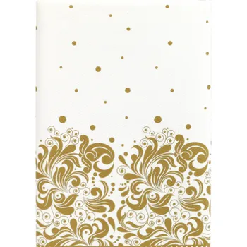 Jednorázový ubrus Párty ubrus papírový skládaný Maki zlaté ornamenty 120x180cm