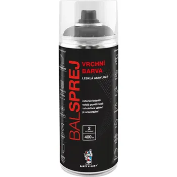BALSPREJ vrchní univerzální akrylová barva ve spreji 400 ml, šedý hliníkový