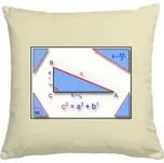Polštář bavlněný s potiskem Matematický polštář Pythagorova věta
