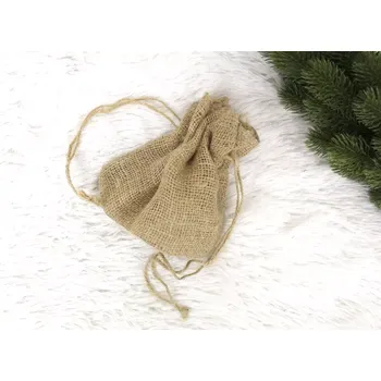 Sáček na potraviny jutový sáček 22 × 17 cm přírodní