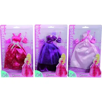 Panenka Simba Šaty pro panenku Steffi Love Romantic World set s kabelkou a botičkami