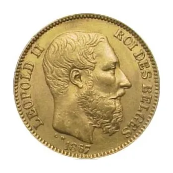 20 franků zlatá mince Belgien Leopold II