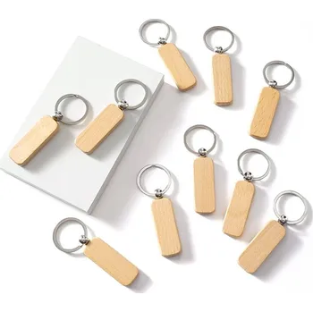 Vánoční ozdoba xTool - Sada zaoblených obdélníkových dřevěných přívěsků (10 ks)