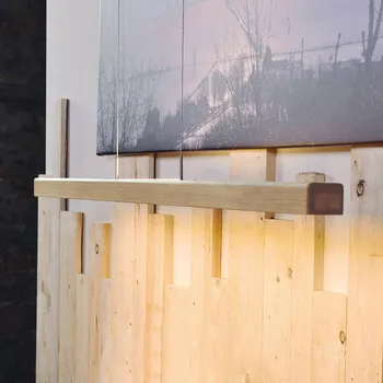 HerzBlut Leonora závěsné světlo Up&Down 121cm - délka baldachýnu 34 cm dub přírodní LED 29 W celkem (down) + LED 7,5 W celkem (up) - Doprava zdarma