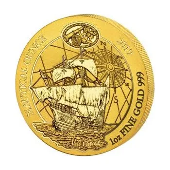 Sběratelství 1 unce zlatá mince Rwanda Nautical Serie - 500 Jahre Victoria 2019