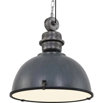 Steinhauer Šedé závěsné světlo Bikkel XXL průmyslový design šedá 1 x 60 W - Doprava zdarma