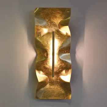 Lampička Knikerboker Crash Tube nástěnné, 60x25cm, zlato pozlátko 1 x 6 W LED - Doprava zdarma