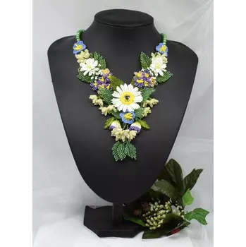 Náhrdelník Mijabijoux Masivní náhrdelník Kytice lučních květů MB00369