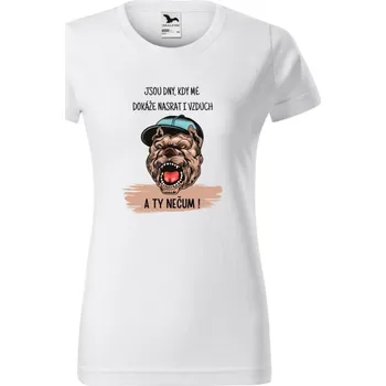 Dámské tričko Dámské tričko - Jsou dny, kdy mě dokáže nasrat i vzduch. A ty nečum! Čepice Barva: Černá, Velikost: XL