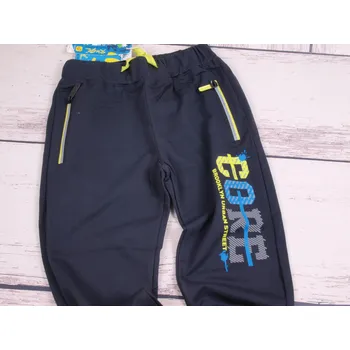 Tepláky Kugo TM8211 tmavomodré s nápisem velikost oblečení - děti: 134