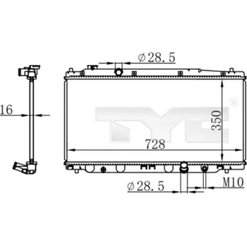 Chladič motoru Chladič, chlazení motoru, , TYC, 712-0053