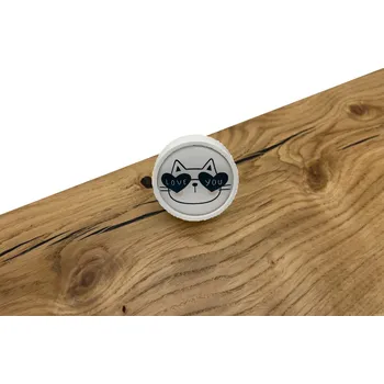 Nábytkové kování In-Design Nábytková knopka Nero bílá, motiv love V99