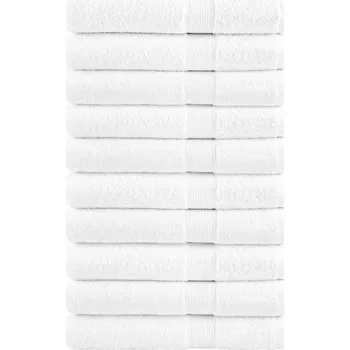 vidaXL Prémiové saunové osušky SOLUND 10 ks bílé 80x200 cm 600 g/m²