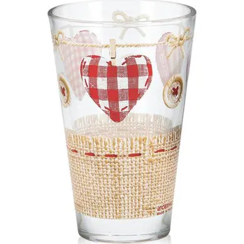 Láhev Sklenice CERVE Valentina Nadia 310ml srdce