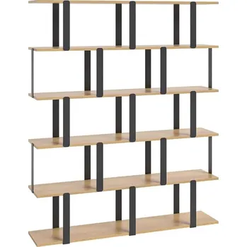 regál Take Me Home Černý dubový modulový regál Inteligo 192 x 160 cm