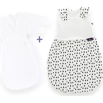 Spacák TRÄUMELAND Spací pytel Liebmich 3dílný set Tropfen schwarz Velikost (od výrobce): 80/86