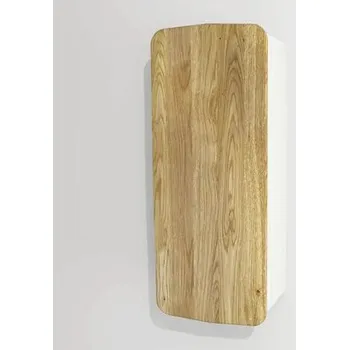 Koupelnový nábytek Koupelnová závěsná skříňka Devo Oval levá dub přírodní/alpská bílá 34 x 94 x 33 cm OV-SW1DLE34-P36D01L09