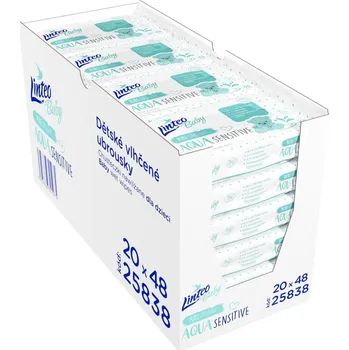 Dětský vlhčený ubrousek LINTEO Vlhčené ubrousky Baby AQUA Sensitive 20x 48 ks