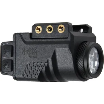 Svítilna Taktická LED svítilna LA01G na RIS s červeným laserem - černá, až 120lm, DAŽBOG