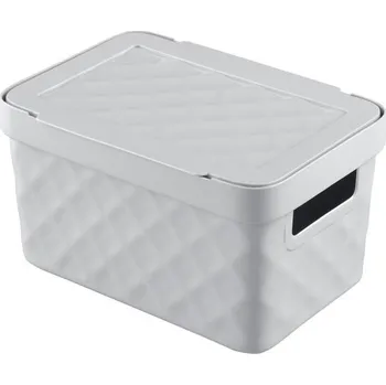 Plastový košík s víkem HEIDRUN 4,5l MIX barev