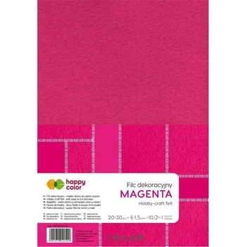 Set školních potřeb Filc dekoracyjny magenta 10szt HAPPY COLOR