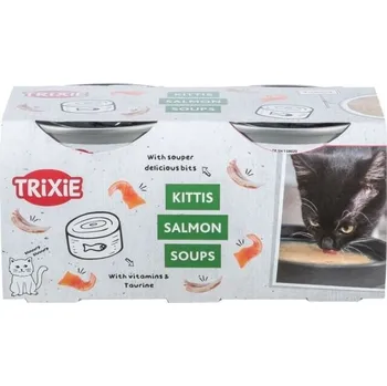 Krmivo pro kočku Trixie kuřecí polévka s lososem MULTIPACK 4x80 g