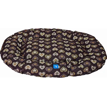 Polštář PROFIZOO Odolný Polštář standard č.1 45cm vzor hnědá srdíčka (Spylon)