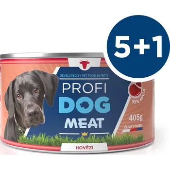 Krmivo pro psa PROFIDOG konzerva hovězí 405g 5 + 1 ZDARMA