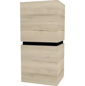 Koupelnový nábytek Koupelnová závěsná skříňka Devo Viva 2.0 levá dub bílá 40 x 84 x 35 cm VV2-S2DL40x35-P29