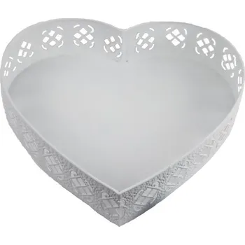 Úložný box Kovový podnos ve tvaru srdce K3846/1
