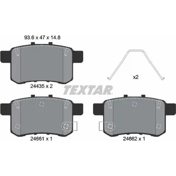 Brzdová destička Sada brzdových destiček, kotoučová brzda TEXTAR 2443501