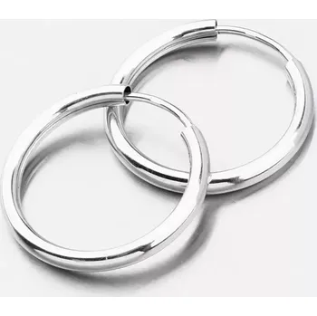 Náušnice Dámské náušnice bílé zlato 585 kruhy 20 mm 168P-122780