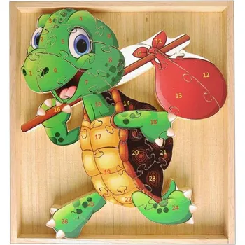 Puzzle Dřevěné vzdělávací puzzle - Želva