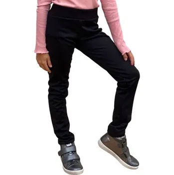 Dívčí legíny MODADETI_ADELLINO Dětské softshellové legíny pružné nezateplené černé - 98