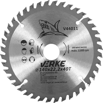 Pilový kotouč Vidiový pilový kotouč 140mm 22,2mm 40T, Verke V44011