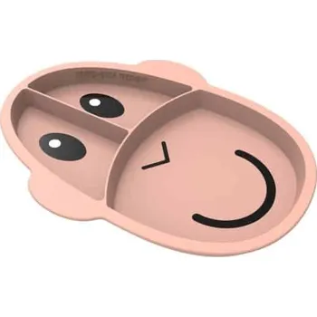Talíř MATCHSTICK MONKEY Mealtime Dělený talíř Dusty Pink