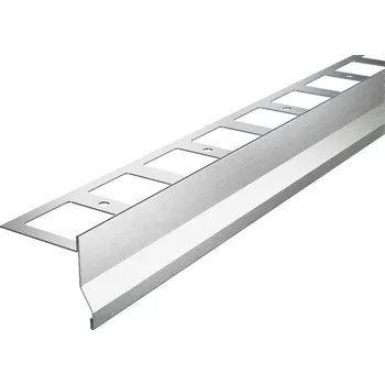 ukončovací lišta ACARA BP9/1 balkonová lišta, nerez V2A kartáč s okapničkou, 33 mm, 110 mm, 2,5 m AABAN BL 33110