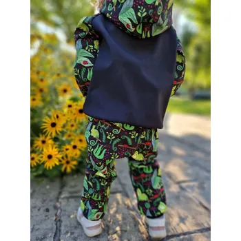 Yháček Softshellové kalhoty Yháček, jarní, chamíci a berušky na černé Velikost: 68