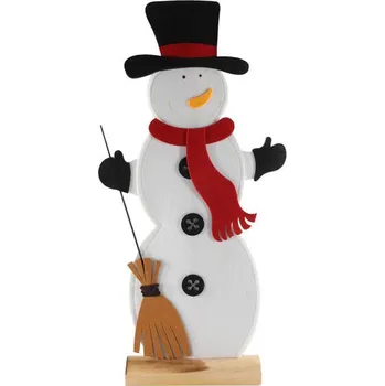 Vánoční dekorace SVENSKA LIVING Plstěná figurka 32cm Sněhulák