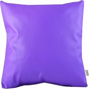 Dekorativní polštářek Polštář fialový ekokůže EMI: Polštář 40x40 cm