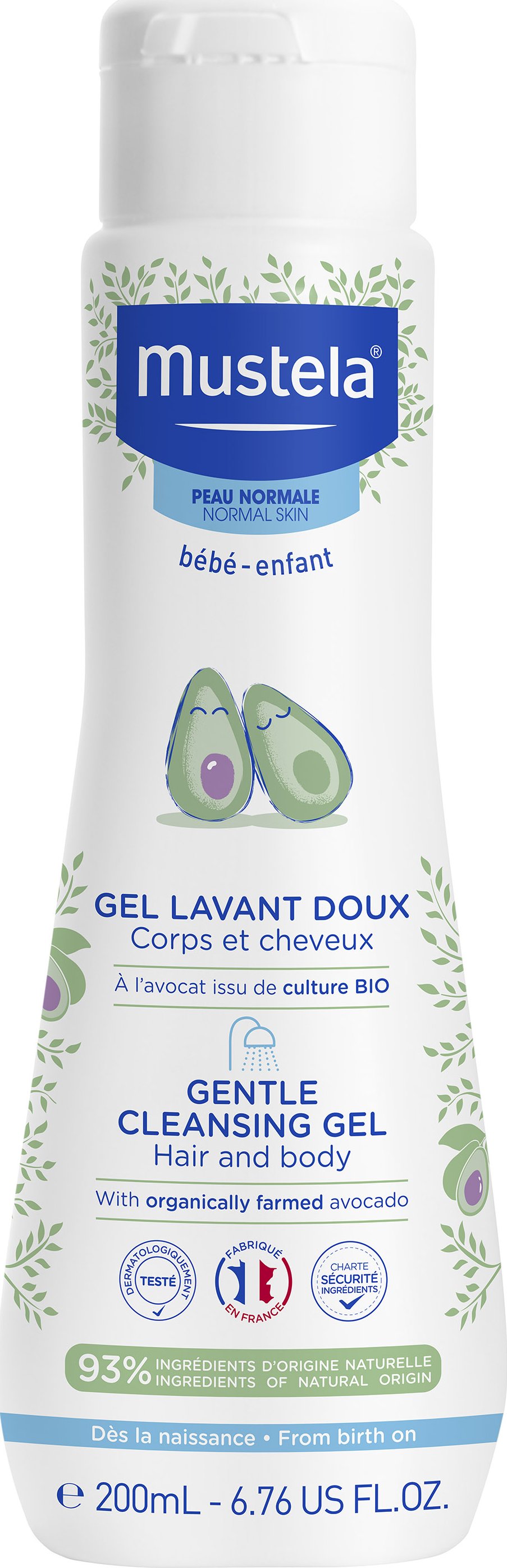 Mustela - Jemný čistící tělový a vlasový gel