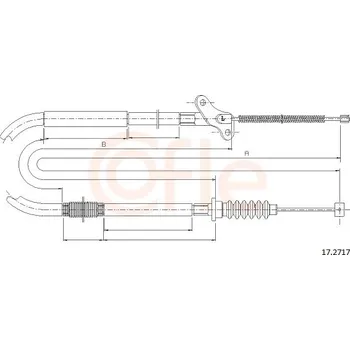Lanko parkovací brzdy Tažné lanko, parkovací brzda, , COFLE, 92.17.2717