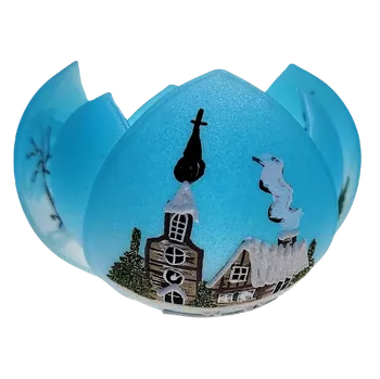 Svícen Leknín 12cm světle modrý svícen