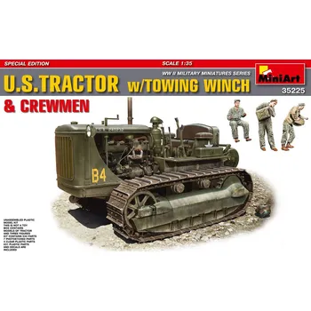 Plastikový model 1/35 U.S. Tractor w/ Towing Winch & Crewmen