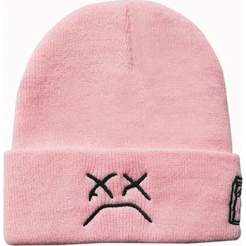 Čepice Zimní pletená unisex vtipná čepice beanie | čepice s obrázkem na zimu - růžový