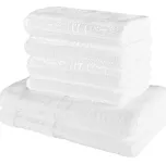 Sada 6 kusů bílých bambusových osušek a ručníků EMI