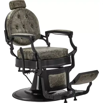 Kadeřnické křeslo Barber křeslo PRESIDENT Old Leather Green